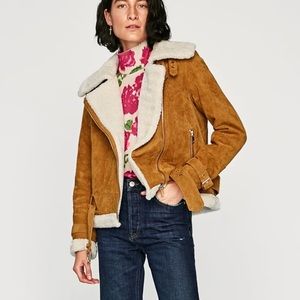 Leather biker jacket